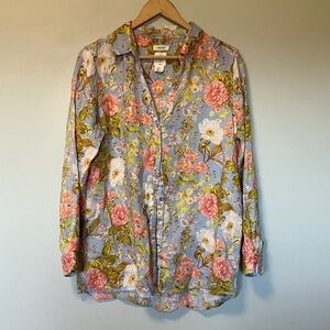 Joie 100% linen Floral Button-Up Shirt